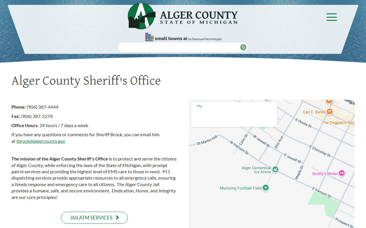 Luce County inmate population Alger County Jail housing agreement source